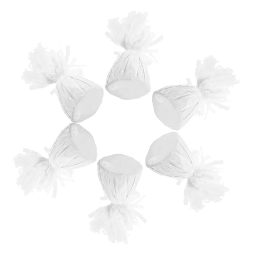 MERRYHAPY 6 Stück Weiße Ballongewichte aus Ummantelung Stabile Ballonbeschwerer für Helium Latexballons Party deko für Hochzeit Geburtstag Jubiläum Vielseitig Einsetzbar von MERRYHAPY