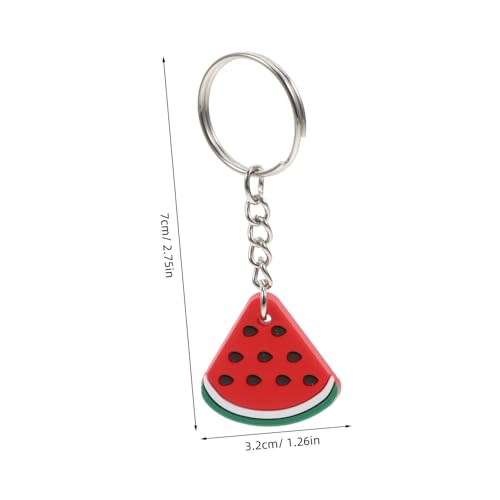 MERRYHAPY 8 Stück Teiliges Wassermelonen PVC Fruchtmuster Schlüsselanhänger Dekorativer Taschenanhänger für Party Feier Geschenk Tasche Rucksack Anhänger von MERRYHAPY