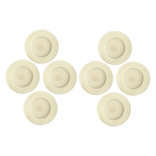 MERRYHAPY 8 Stück Teiliges Weiße DIY Strohhüte für Bemalen Kreative Bastelprojekte Fördert Fantasie und Geschicklichkeit für Familienaktivitäten und Schulveranstaltungen Leicht und Tragbar von MERRYHAPY