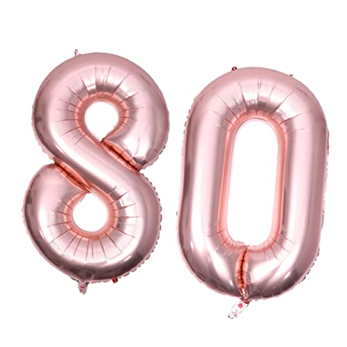 MERRYHAPY Großer 40 Zoll Zahl 80 Ballon Geburtstagsparty Hochzeit Geschäftsveranstaltung Schulklasse Dekorationen Blush Aluminiumfolie MERRYHAPY Großer 40 Zoll Zahl 80 Ballon Geburtstagsparty Hochzeit Geschäftsveranstaltung Schulklasse Dekorationen Blush Aluminiumfolie von MERRYHAPY