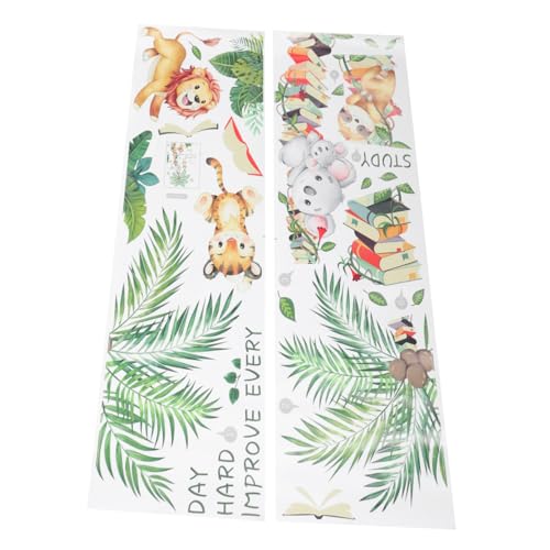 MERRYHAPY Cartoon Wandtattoo mit Dschungeltieren Selbstklebende PVC Wandsticker für Kinderzimmer Einfache Anbringung Rückstandsfrei Entfernbar Warme Raumdekoration für Kleinkinderzimmer MERRYHAPY Cartoon Wandtattoo mit Dschungeltieren Selbstklebende PVC Wandsticker für Kinderzimmer Einfache Anbringung Rückstandsfrei Entfernbar Warme Raumdekoration für Kleinkinderzimmer von MERRYHAPY