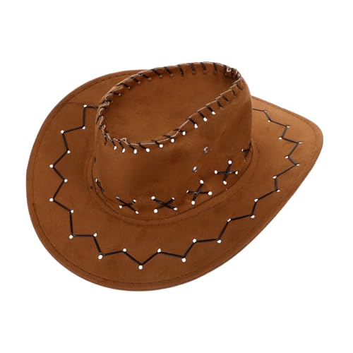 MERRYHAPY Cowboyhut Western Kostümhut für Mädchen und Jungen Robustes Material Bequem und Strapazierfähig für Themenpartys Karneval und Cosplay Modischer Hut mit Western charme von MERRYHAPY
