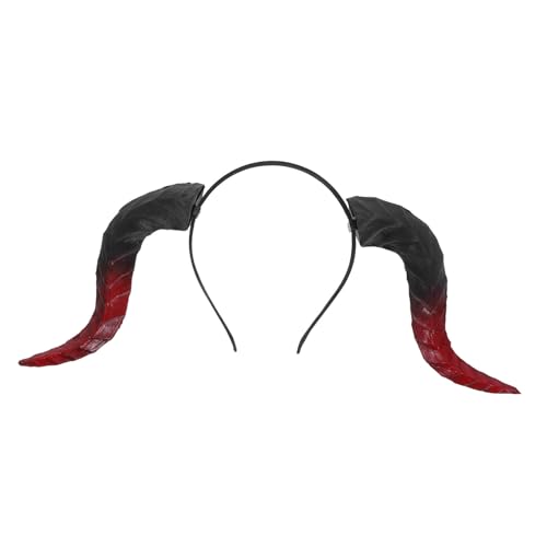 MERRYHAPY Detachable Ox Horn Hairband mit Elastischem Band Flexible Schwarze und Rote Bull Horns für Halloween Karneval Cosplay Festival und Party Passform für Damen und Herren MERRYHAPY Detachable Ox Horn Hairband mit Elastischem Band Flexible Schwarze und Rote Bull Horns für Halloween Karneval Cosplay Festival und Party Passform für Damen und Herren von MERRYHAPY