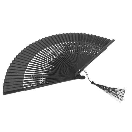 MERRYHAPY Faltbarer Chinesischer Handfächer mit S Förmigem Hohlschnitt Leichter Tanzfächer mit Quaste Geräuschloser Windventilator für Party Fotografie und Sommergebrauch Tragbar Elegant MERRYHAPY Faltbarer Chinesischer Handfächer mit S Förmigem Hohlschnitt Leichter Tanzfächer mit Quaste Geräuschloser Windventilator für Party Fotografie und Sommergebrauch Tragbar Elegant von MERRYHAPY
