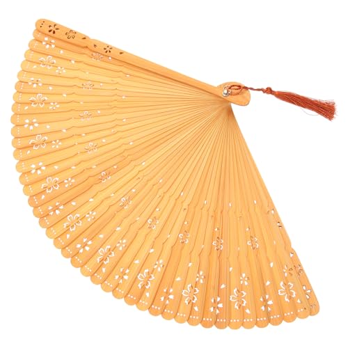 MERRYHAPY Faltfächer mit Quaste Handheld Fächer im Chinesischen Stil Dekorativer Fächer für Tanz Hochzeiten und Partys Leicht Tragbar aus Hochwertigem Gefertigt von MERRYHAPY