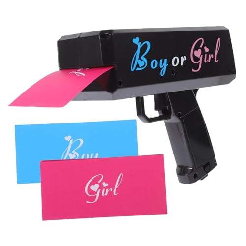 MERRYHAPY Gender Reveal Shooter Partyspiel Geldsprühpistole Lustiges Toy Prop für Jungen Mädchen Verkündung Geschenkset Kompakt Sicher Langlebig von MERRYHAPY