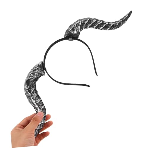 MERRYHAPY Halloween Gothic Teufelshorn Haarreif mit Abnehmbaren Hörnern Vintage Steampunk Stil Komfortables Cosplay Zubehör für Karneval Halloween Themenpartys von MERRYHAPY