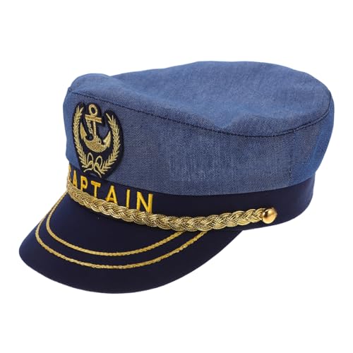 MERRYHAPY Kapitänsmütze für Männer und Frauen Verstellbare Hut für Cosplay und Aufführungen Bequeme und Stilvolle Matrosenmütze aus Weichem Material für Karneval Mottopartys und Bootstouren MERRYHAPY Kapitänsmütze für Männer und Frauen Verstellbare Hut für Cosplay und Aufführungen Bequeme und Stilvolle Matrosenmütze aus Weichem Material für Karneval Mottopartys und Bootstouren von MERRYHAPY