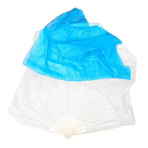 MERRYHAPY Langer Verlängerter Bauchtanz Fächerschleier aus Seide mit Bambusstreben Farbverlaufender Weiß Blauer Tanzfächer für Frauen und Erwachsene Flexibel und Leicht MERRYHAPY Langer Verlängerter Bauchtanz Fächerschleier aus Seide mit Bambusstreben Farbverlaufender Weiß Blauer Tanzfächer für Frauen und Erwachsene Flexibel und Leicht von MERRYHAPY