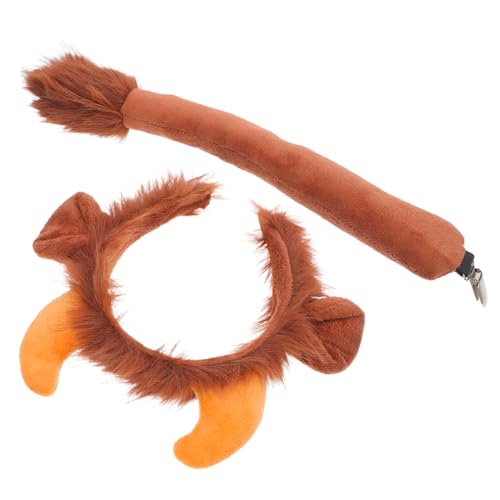 MERRYHAPY Niedliches Kuhkostüm Set für Weiches Stirnband mit Kalbshörnern und Passendem Komfortables Tierohren Accessoire für Halloween Karneval Rollenspiele und Bühnenauftritte von MERRYHAPY