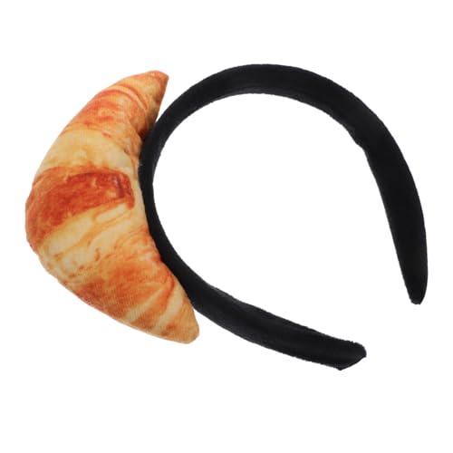 MERRYHAPY Originelles Croissant Haarreif aus Weichem Material Bequemer Food headband für Party Cosplay und Fotoshooting Realistische Simulation Langlebig und Vielseitig Einsetzbar von MERRYHAPY
