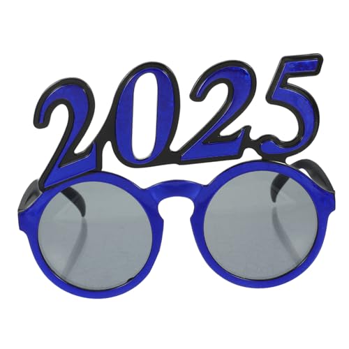MERRYHAPY Partybrille aus Robustem Pc Leichte Kompakte Runde Zahlenbrille für Silvester Abschlussfeier und Neujahrs-events Lustiges Foto-accessoire für Erwachsene von MERRYHAPY