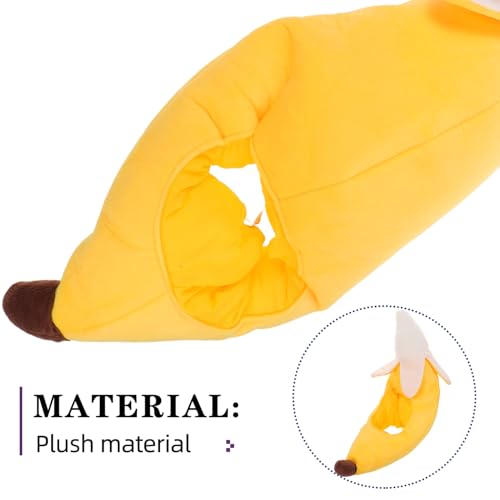 MERRYHAPY Plüsch Bananenhut Lustige Frucht Kopfbedeckung Weiches Material Leicht Atmungsaktiv Für Kostümparty Halloween Cosplay Erwachsene von MERRYHAPY