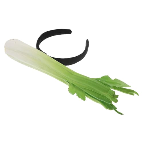 MERRYHAPY Sellerie Haarband Stirnband Lustiges Sellerie Kostüm Geburtstagsparty Lustige Gemüse Kopfbedeckungen Realistischer Sellerie Haarreif Lustige Party Requisiten von MERRYHAPY