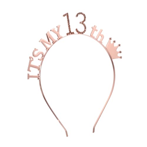 MERRYHAPY Stirnband Für Erwachsene Stirnbänder Für Mädchen Geburtstags Stirnband Für Mädchen Tiara Zum 13 Geburtstag Festival Geburtstagskrone Mädchengeburtstag Rosa MERRYHAPY Stirnband Für Erwachsene Stirnbänder Für Mädchen Geburtstags Stirnband Für Mädchen Tiara Zum 13 Geburtstag Festival Geburtstagskrone Mädchengeburtstag Rosa von MERRYHAPY