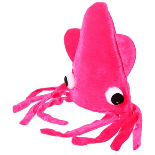 MERRYHAPY Velours Squid Hat Cosplay Lustiges Performance Kostüm Requisit Weicher Kopfschmuck für Erwachsene Tanz Fasching Karneval von MERRYHAPY