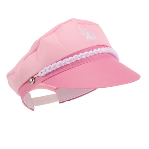 MERRYHAPY Verstellbare Rosa Kapitänsmütze für Damen Marineblauer Matrosenhut für Party Cosplay und Yacht urlaub Dekoratives Kostümzubehör Langlebig und Modisch von MERRYHAPY