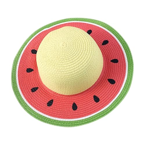 MERRYHAPY Wassermelonenhut kindermütze strohhut Angelmützen für Sommermützen für Mädchen Sonnenkappe mit breiter Krempe Strand Eimerkappe mit UV-Schutz handgewebter Hut MERRYHAPY Wassermelonenhut kindermütze strohhut Angelmützen für Sommermützen für Mädchen Sonnenkappe mit breiter Krempe Strand Eimerkappe mit UV-Schutz handgewebter Hut von MERRYHAPY