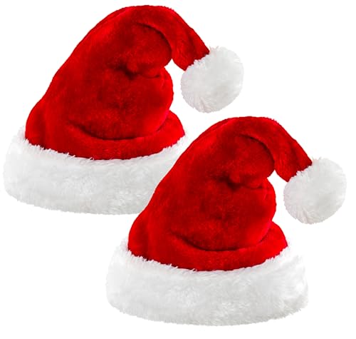 MERRYXMAS 2x Nikolausmütze - Weihnachtsmütze rot für - Einheitsgröße - Erwachsene & Kinder - für Weihnachten & Weihnachtsfeier & Weihnachtsmarkt MERRYXMAS 2x Nikolausmütze - Weihnachtsmütze rot für - Einheitsgröße - Erwachsene & Kinder - für Weihnachten & Weihnachtsfeier & Weihnachtsmarkt von MERRYXMAS