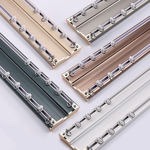 100cm~420cm Vorhangschiene, Aluminium Gardinenschiene, 2-läufige Deckenschiene Decken-Vorhangschiene Gardinenschienen mit stummen Rollen für Vorhänge Fenster Balkon Büros Hotels Kliniken(Gold,370cm/12 100cm~420cm Vorhangschiene, Aluminium Gardinenschiene, 2-läufige Deckenschiene Decken-Vorhangschiene Gardinenschienen mit stummen Rollen für Vorhänge Fenster Balkon Büros Hotels Kliniken(Gold,370cm/12 von MERUNNRY