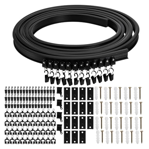 1m 2m 5m Deckenvorhangschiene, gebogene Vorhangschiene, biegbare Gardinenschiene flexible Deckenhalterung, Deckenschiene aus Kunststoff Vorhangstange für Vorhänge, Raumteiler, Balkon, Büros(Side-4.0m 1m 2m 5m Deckenvorhangschiene, gebogene Vorhangschiene, biegbare Gardinenschiene flexible Deckenhalterung, Deckenschiene aus Kunststoff Vorhangstange für Vorhänge, Raumteiler, Balkon, Büros(Side-4.0m von MERUNNRY