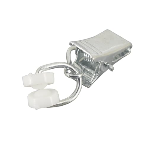 100 Stück Gardinenhaken für Schienen,Vorhang Klammern,Metall Gardinengleiter für Gardinenschiene,T-Glider Vorhangklammern,Vorhang Clips mit Rollen,Für Erkerfenster von MERVYNGLYNNHUNTER