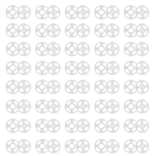 40 Stück Transparent Druckknopf,Kunststoff Druckknöpfe,DIY Kleidung Knöpfe,Unsichtbare Annähen Knopf für DIY Kleidung,Handwerk,Nähzubehör 7 .5mm von MERVYNGLYNNHUNTER