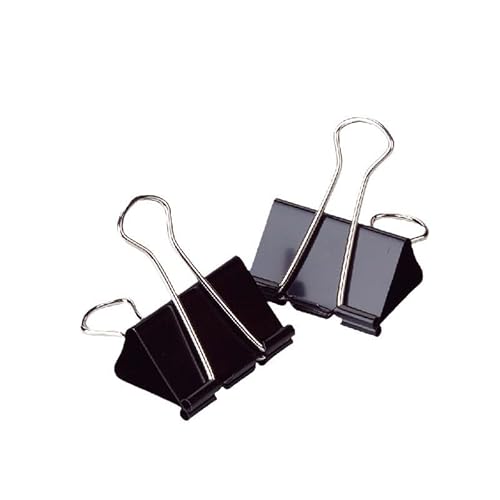 8 Stück Foldback Klammern Clips Groß 60mm Büroklammern klemmen Vielzweckklammern Super Extra Groß Bulldoggen-Clips, (Schwarz) von MERVYNGLYNNHUNTER