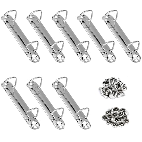 8 Stück Silber 2 Ring Binder Mechanismus, D-förmiger Metallclip 2 Ring Bindemittel Ersatz, Metall-Clip-Ringbuch für Papieraufbewahrung, Ordner, Planer, Zubehör von MERVYNGLYNNHUNTER