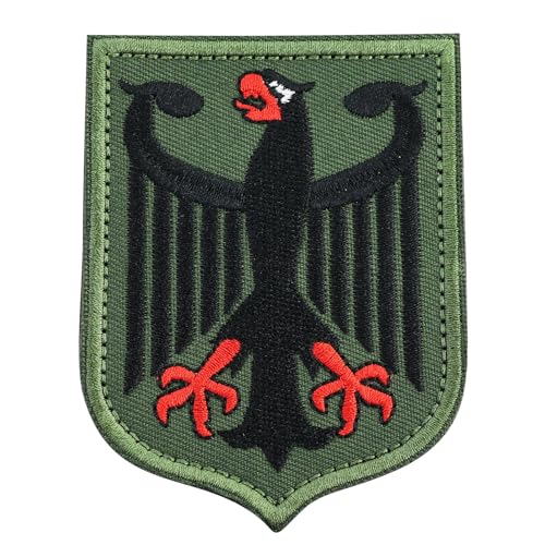 Deutschland Adler Patches Selbstklebender Verschluss Bundeswehr T-shirt,veteranenabzeichen Patch Für Taktische Rucksack Baseballkappe Uniform Weste Hundegeschirr von MERVYNGLYNNHUNTER