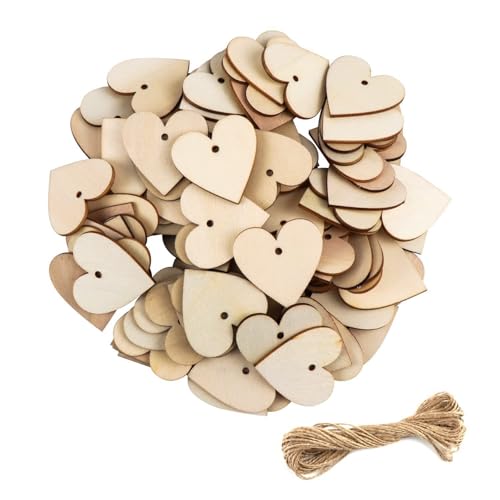 Holzherzen Zum Beschriften 100 Stk Holzherzen Scheiben Hochzeit Deko mit Loch Streudeko Herzen Holz zum Bemalen mit 10m Jute Schnur Holzherzen Zum Beschriften 100 Stk Holzherzen Scheiben Hochzeit Deko mit Loch Streudeko Herzen Holz zum Bemalen mit 10m Jute Schnur von MERVYNGLYNNHUNTER