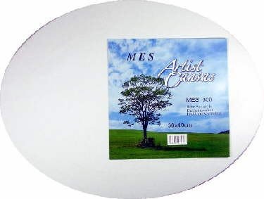 Ovale universalgrundierte Künstlerleinwand / Malerlienwand - Format: 50 x 60 cm von MES