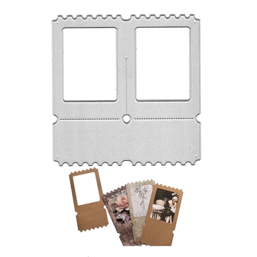 Metall-Schablonen, Retro-Design, flach, mit zwei Löchern, Stanzformen, Prägeschablonen für Kartenherstellung, Dekoration und DIY, Scrapbooking, Album Metall-Schablonen, Retro-Design, flach, mit zwei Löchern, Stanzformen, Prägeschablonen für Kartenherstellung, Dekoration und DIY, Scrapbooking, Album von MESYGK
