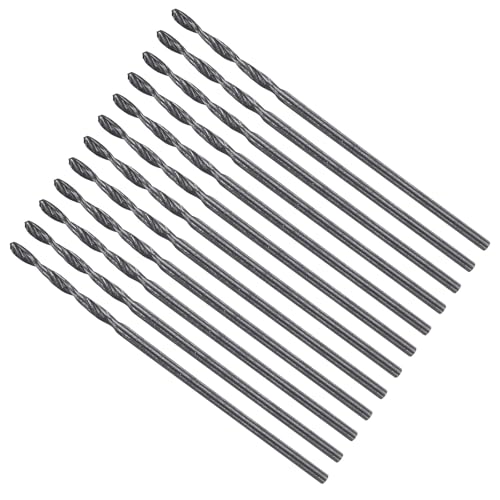 METALLIXITY Bohrer (0,8 mm) 12 Stück, 4241 Hochgeschwindigkeitsstahl Gerader Schaft Nitrierung Schwarz 118° für Holz Kunststoff Eisen Kupfer Aluminium Weichmetall von METALLIXITY