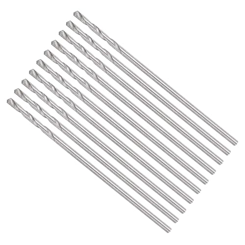 METALLIXITY Bohrer (0,9 mm) 10 Stück, 4241 Hochgeschwindigkeitsstahl Gerader Schaft Unbeschichtet (Hell) 118° für Holz Kunststoff Eisen Kupfer Aluminium Weichmetall von METALLIXITY