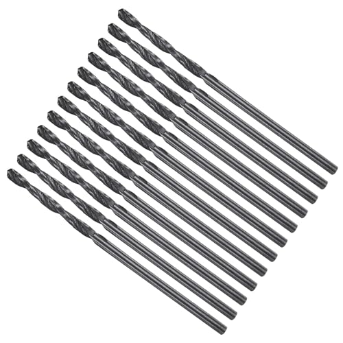 METALLIXITY Bohrer (1,4 mm) 12 Stück, 4241 Hochgeschwindigkeitsstahl Gerader Schaft Nitrierung Schwarz 118° für Holz Kunststoff Eisen Kupfer Aluminium Weichmetall von METALLIXITY