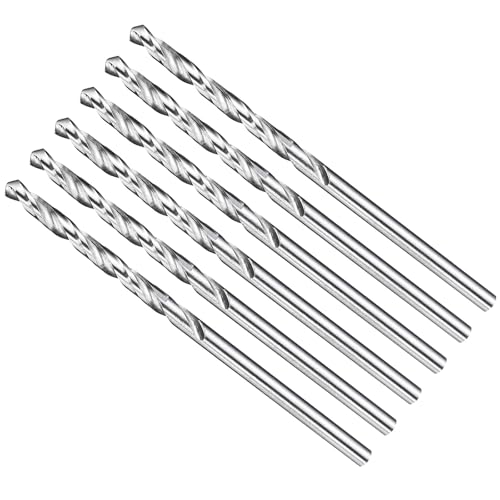 METALLIXITY Bohrer (2,5 mm) 6 Stück, 4241 Hochgeschwindigkeitsstahl Gerader Schaft Unbeschichtet (Hell) 118° für Holz Kunststoff Eisen Kupfer Aluminium Weichmetall von METALLIXITY