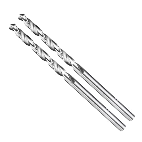 METALLIXITY Bohrer (3mm) 2 Stück, 4241 Hochgeschwindigkeitsstahl Gerader Schaft Unbeschichtet (Hell) 118° für Holz Kunststoff Eisen Kupfer Aluminium Weichmetall von METALLIXITY