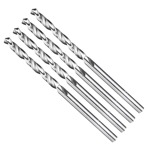 METALLIXITY Bohrer (3mm) 4 Stück, 4241 Hochgeschwindigkeitsstahl Gerader Schaft Unbeschichtet (Hell) 118° für Holz Kunststoff Eisen Kupfer Aluminium Weichmetall von METALLIXITY