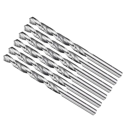 METALLIXITY Bohrer (5,2 mm) 6 Stück, 4241 Hochgeschwindigkeitsstahl Gerader Schaft Unbeschichtet (Hell) 118° für Holz Kunststoff Eisen Kupfer Aluminium Weichmetall von METALLIXITY