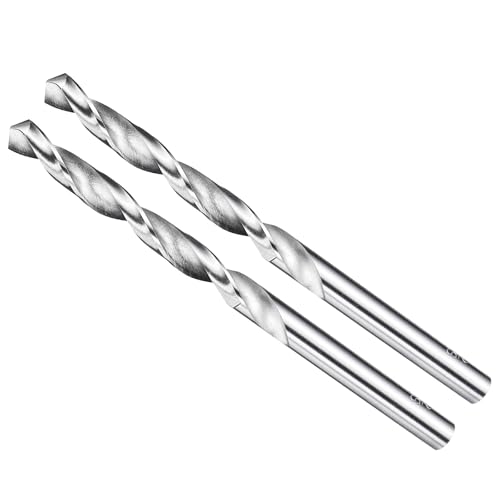 METALLIXITY Bohrer (6,2 mm) 2 Stück, 4241 Hochgeschwindigkeitsstahl Gerader Schaft Unbeschichtet (Hell) 118° für Holz Kunststoff Eisen Kupfer Aluminium Weichmetall von METALLIXITY