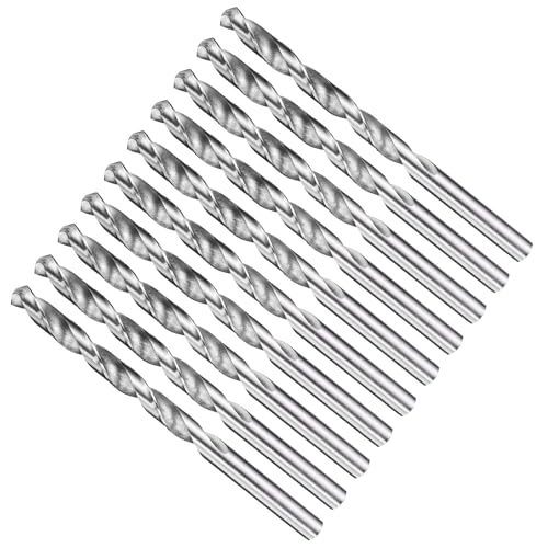 METALLIXITY Bohrer (7mm) 10 Stück, 4241 Hochgeschwindigkeitsstahl Gerader Schaft Unbeschichtet (Hell) 118° für Holz Kunststoff Eisen Kupfer Aluminium Weichmetall von METALLIXITY