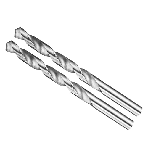 METALLIXITY Bohrer (9mm) 2 Stück, 4241 Hochgeschwindigkeitsstahl Gerader Schaft Unbeschichtet (Hell) 118° für Holz Kunststoff Eisen Kupfer Aluminium Weichmetall von METALLIXITY
