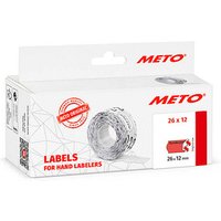 METO Preisetiketten "Sonderpreis" leuchtrot permanent 26,0 x 12,0 mm, 6 Rollen von METO