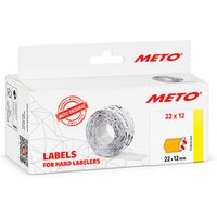 METO Preisetiketten leuchtorange permanent 22,0 x 12,0 mm, 6 Rollen von METO