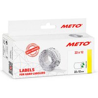 METO Preisetiketten weiß ablösbar 22,0 x 12,0 mm, 6 Rollen von METO