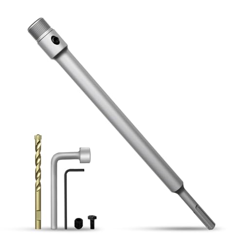 METOTY 400MM SDS PLUS Verlängerung Aufnahmeschaft für Bohrkrone mit Zentrierbohrer 8x110mm von METOTY