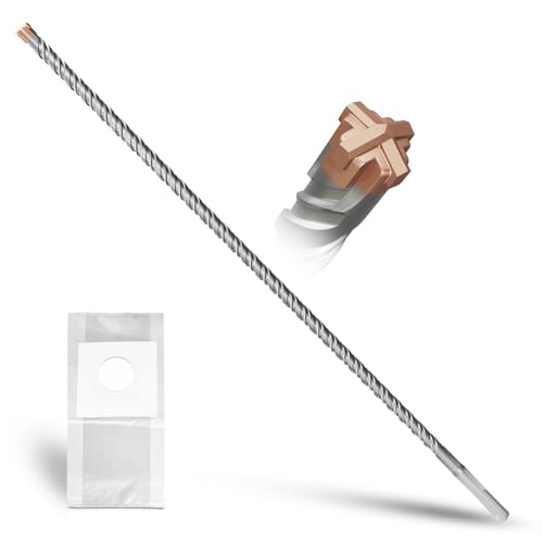 METOTY SDS Plus Hammerbohrer 10 mm × 600 mm, mit 4 Hartmetall-Schneidkanten, Kopf mit Beschichtung, Steinbohrer, Hammerbohrer, Betonbohrer, für Stein, Beton, Naturstein, Ziegelwand METOTY SDS Plus Hammerbohrer 10 mm × 600 mm, mit 4 Hartmetall-Schneidkanten, Kopf mit Beschichtung, Steinbohrer, Hammerbohrer, Betonbohrer, für Stein, Beton, Naturstein, Ziegelwand von METOTY