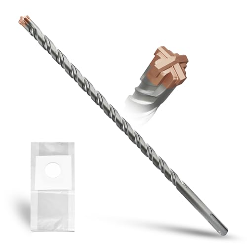 METOTY SDS Plus Hammerbohrer 12 mm × 350 mm, mit 4 Hartmetall-Schneidkanten, Kopf mit Beschichtung, Steinbohrer, Hammerbohrer, Betonbohrer, für Stein, Beton, Naturstein, Ziegelwand METOTY SDS Plus Hammerbohrer 12 mm × 350 mm, mit 4 Hartmetall-Schneidkanten, Kopf mit Beschichtung, Steinbohrer, Hammerbohrer, Betonbohrer, für Stein, Beton, Naturstein, Ziegelwand von METOTY