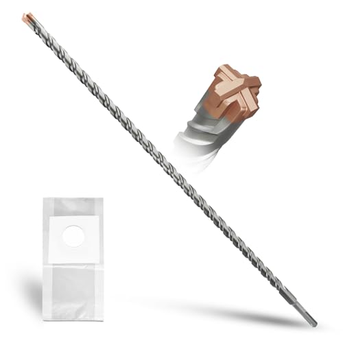 METOTY SDS Plus Hammerbohrer 16 mm × 600 mm, mit 4 Hartmetall-Schneidkanten, Kopf mit Beschichtung, Steinbohrer, Hammerbohrer, Betonbohrer, für Stein, Beton, Naturstein, Ziegelwand METOTY SDS Plus Hammerbohrer 16 mm × 600 mm, mit 4 Hartmetall-Schneidkanten, Kopf mit Beschichtung, Steinbohrer, Hammerbohrer, Betonbohrer, für Stein, Beton, Naturstein, Ziegelwand von METOTY